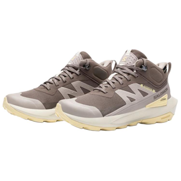 SALOMON Elixir Shock Absorbers Waterproof And Breathable Support Grip Mid top Hiking Shoes Women's Brown купить в интернет-магазине Yoocart с быстрой доставкой по России.