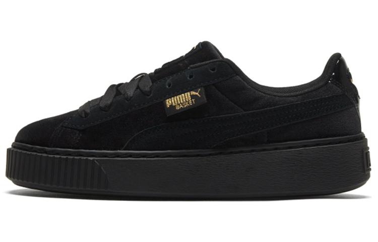 PUMA Platform Velvet Black Gold Women's