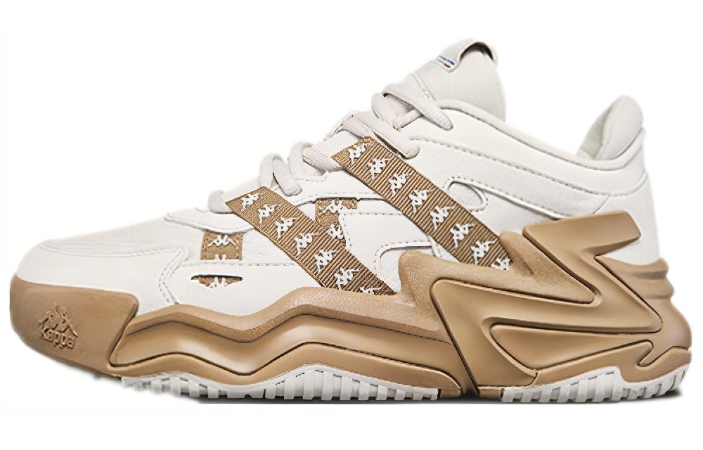 Kappa Shock Absorbers Slip Resistant Low Top Vintage Basketball Shoes Women's Gray Brown