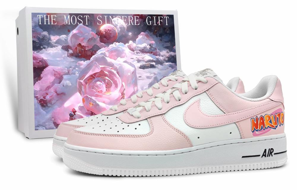 Nike Air Force 1 Low-Top Skateboard Shoes Men's Pink