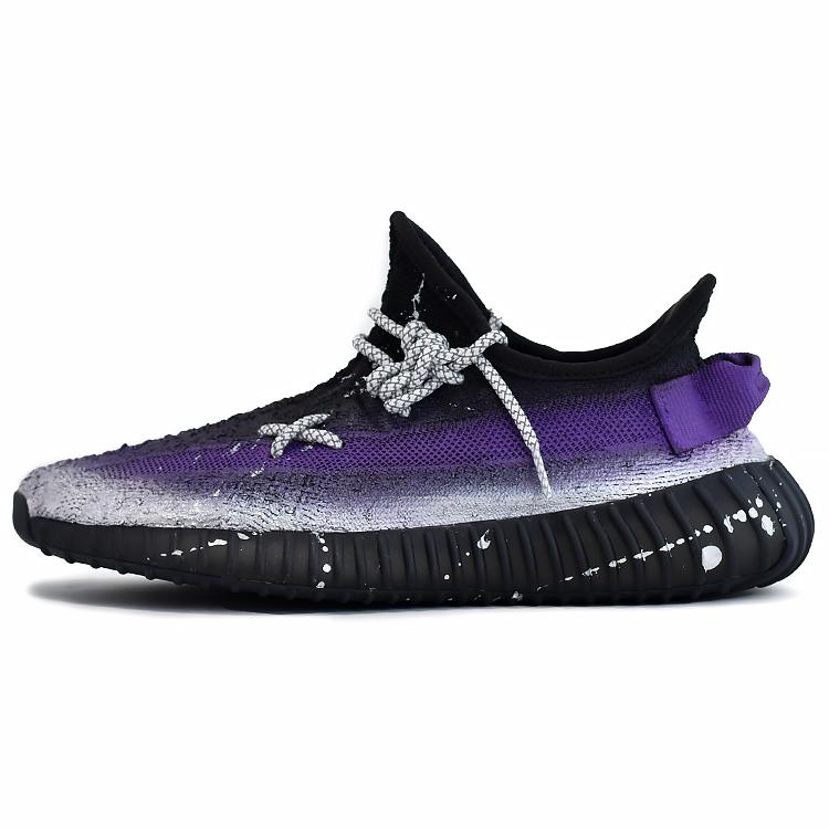 Adidas Originals Yeezy Boost 350 V2 Casual Shoes Unisex Low-Top Black/Purple