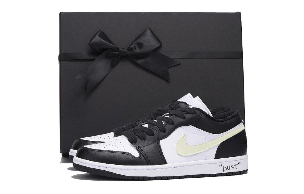 Jordan Air Jordan 1 Abrasion Resistant Coverage Low Top Vintage Basketball Shoes Unisex Black
