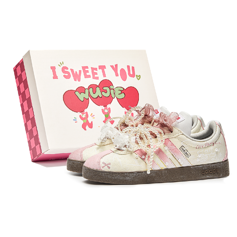Adidas Rarity Love Cushioning Low top Skateboard Shoes Unisex Pink Yellow