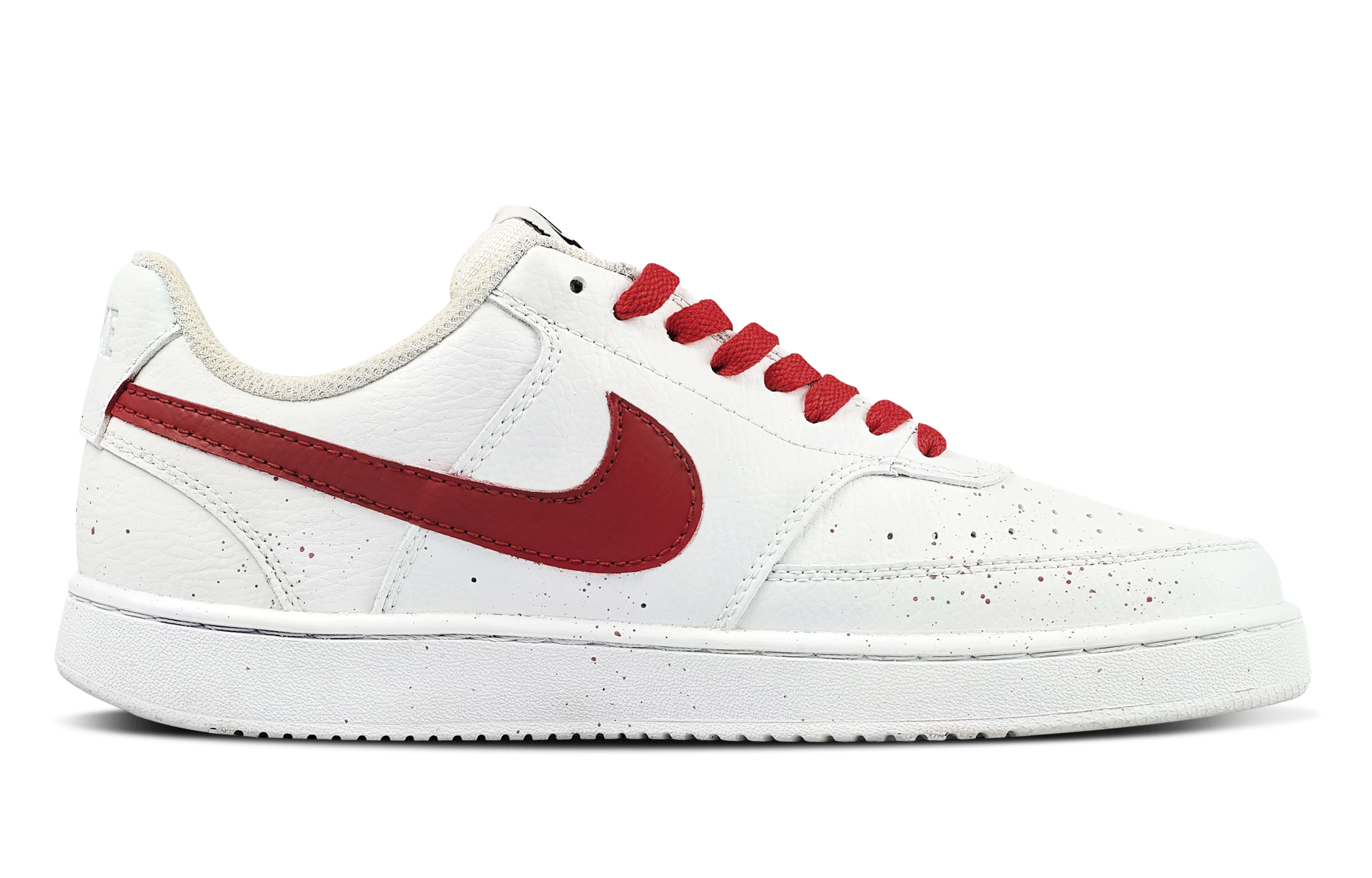 Nike Court Vision 1 Leaving White Space Abrasion Resistant Low top Skateboard Shoes Men's Red White