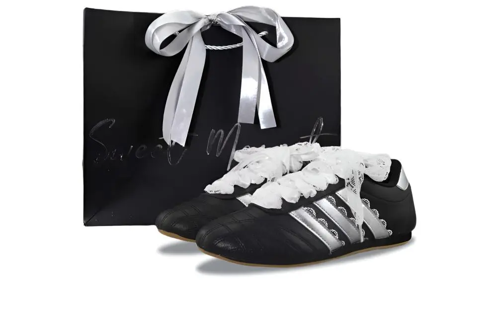 Adidas Originals Taekwondo Abrasion Resistant Low top Training Shoes Women's Black Silver