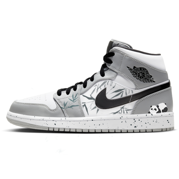 JORDAN Air JORDAN 1 Vintage Basketball Shoes Men Mid Top Gray/White