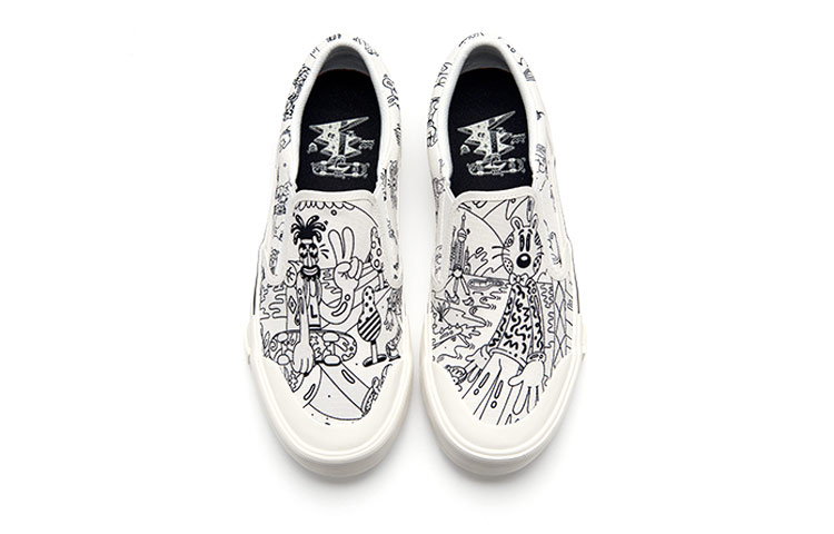 LINING Boogle X Steven Harrington Skate Shoes 'White Black' Women's