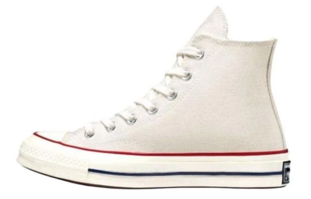 Converse 1970s All Star White Rose Anti-Slip Wear-Resistant High-Top Canvas Shoes Unisex Black White