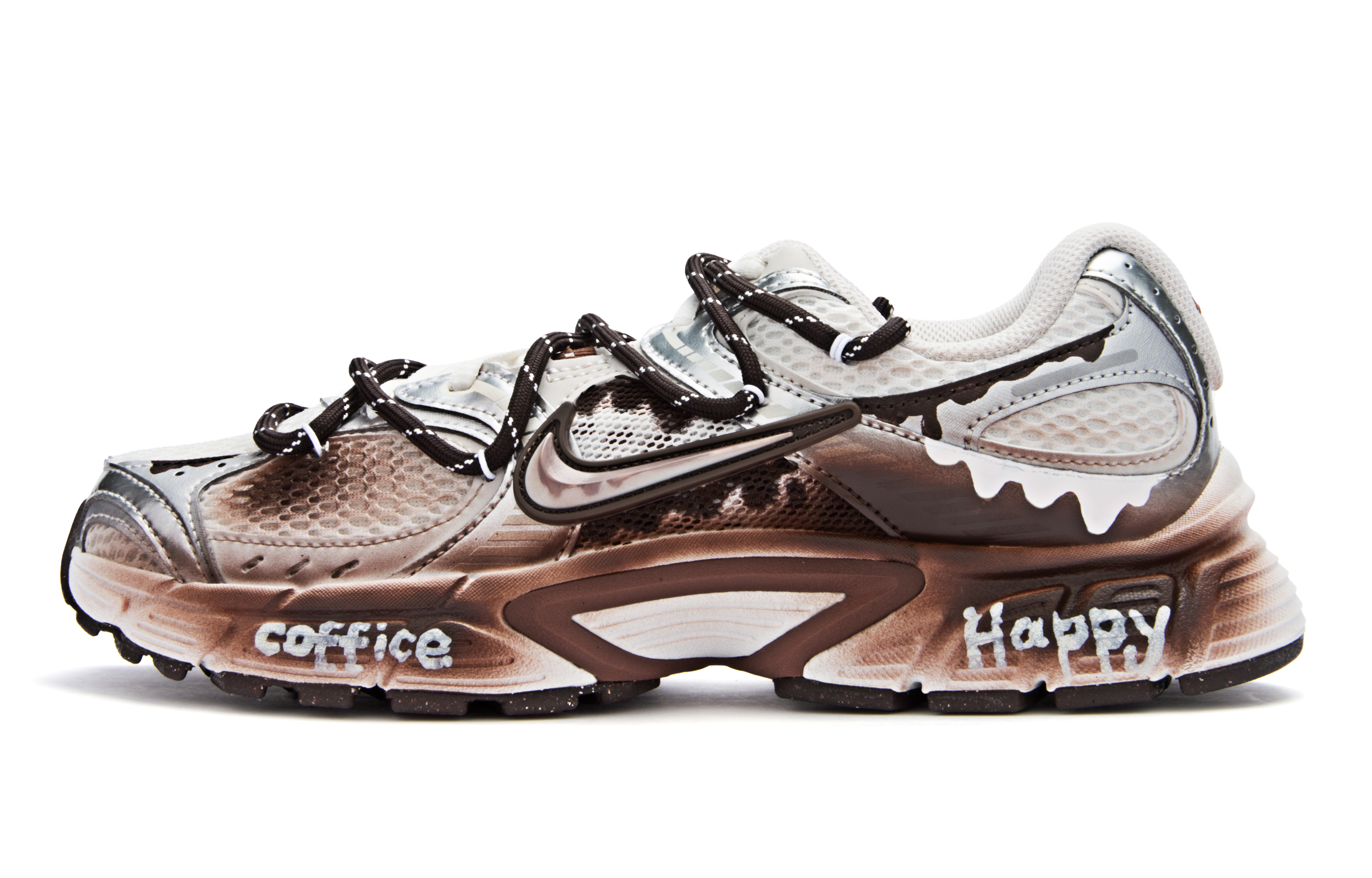 Nike V5 RNR Shock Absorbing, Non Slip, Wear Resistant, Breathable And Lightweight Low top Running Shoes Women's Mocha