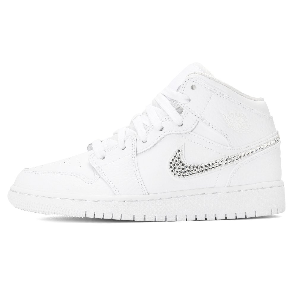 Jordan Air Jordan 1 Mid-Top Vintage Basketball Shoes GS Pure White