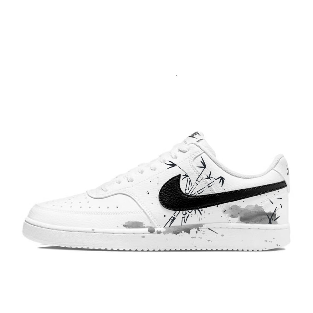 Nike Court Vision Anti Slip Wear Resistant Low Top Skateboard Shoes Men's White