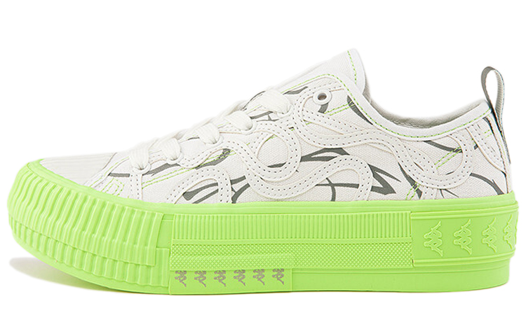 Kappa Low-Top Skateboard Shoes Unisex White Green