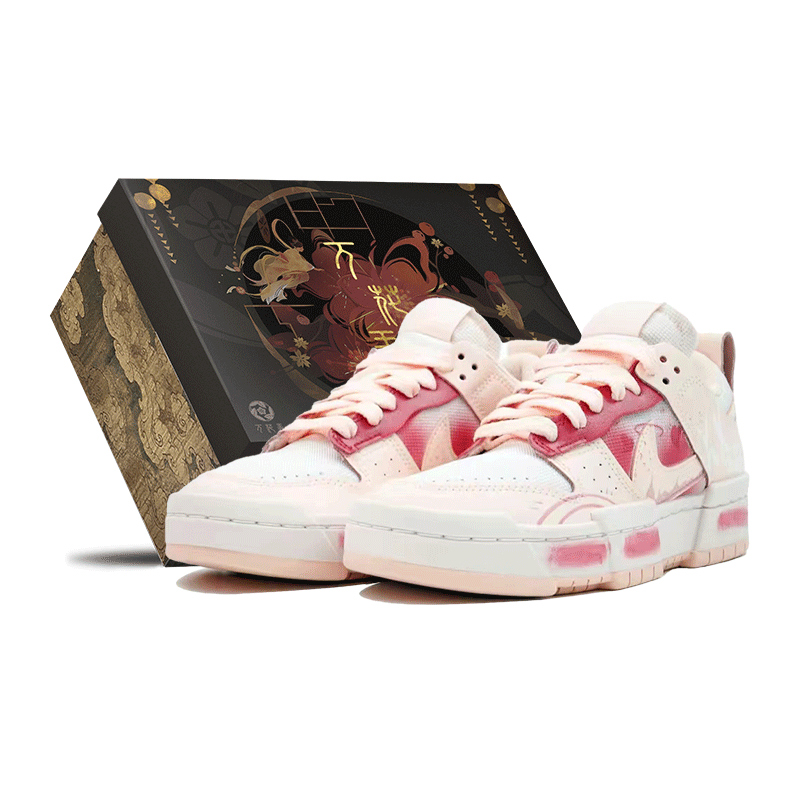 Nike Dunk Disrupt Kaleidoscope Spring, Flowing Blossoms, Box Low Top Skateboard Shoes Women's Pink