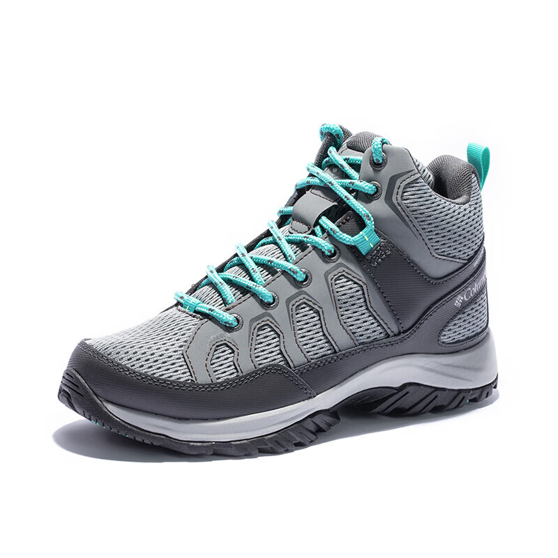 Columbia Hiking / Trekking Shoes Women's Mid-Top Gray Green