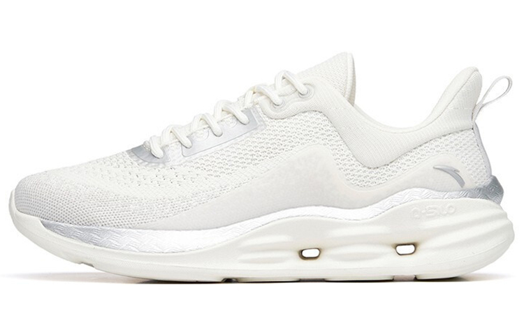 Anta Comprehensive Training Collection Cushioning Breathable Lightweight Low-Top Running Shoes Men's White Silver