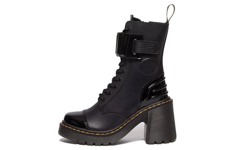 Dr.Martens Gaya 10 Eye Alternative Leather Heeled Boots 'Black' Women's