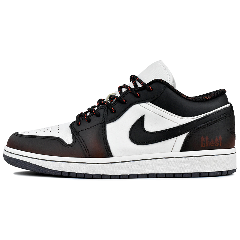 Jordan Air Jordan 1 Wear resistant And Lightweight Low top Vintage Basketball Shoes Men's Black White