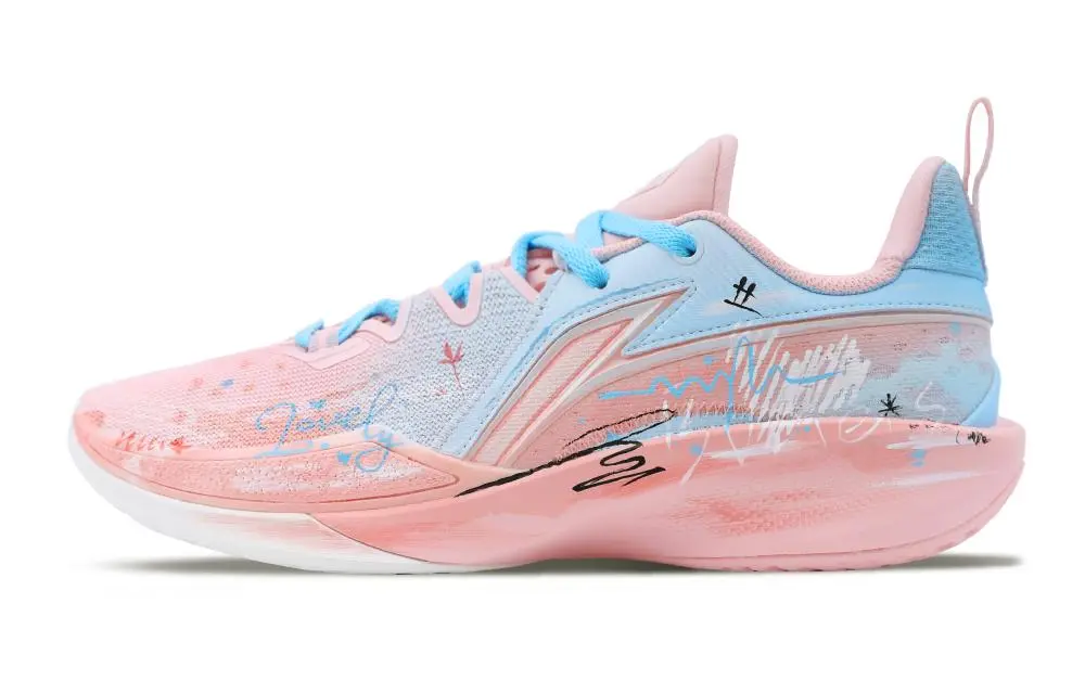 LiNing Speed Ling 2 Wear resistant And Lightweight Low top Basketball Shoes Men's Pink