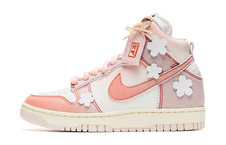 Nike Dunk High-Top Skateboard Shoes Unisex White Pink