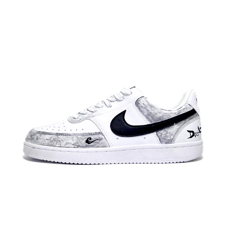 Nike Court Vision 1 Skateboard Shoes Men Low-Top Gray