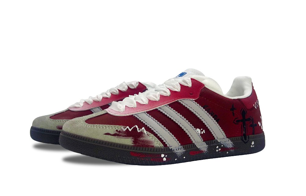 Adidas Originals SAMBA OG Slip Resistant Low Top Skateboard Shoes Unisex Red