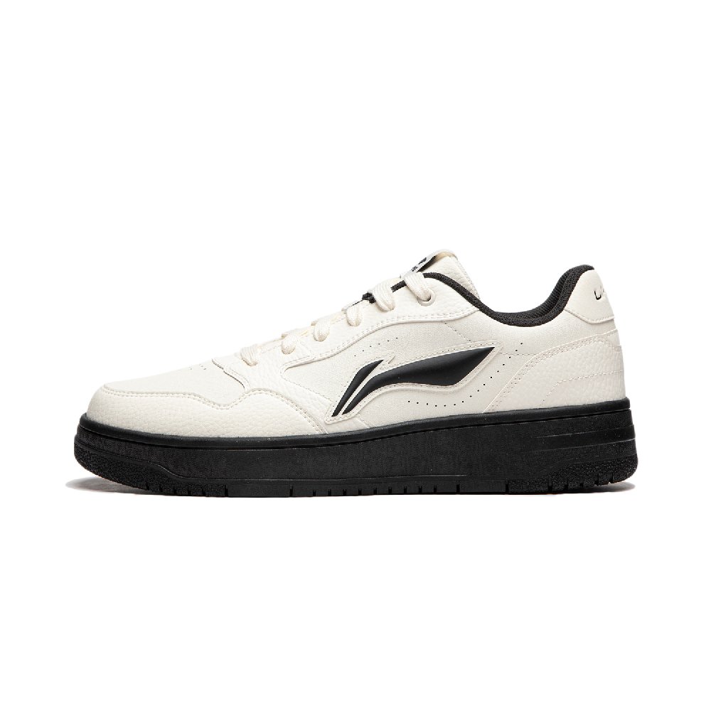 LiNing Tianji Soft Slip-Resistant Cushioning Wear-Resistant Low-Top Skateboard Shoes Men's Ecru