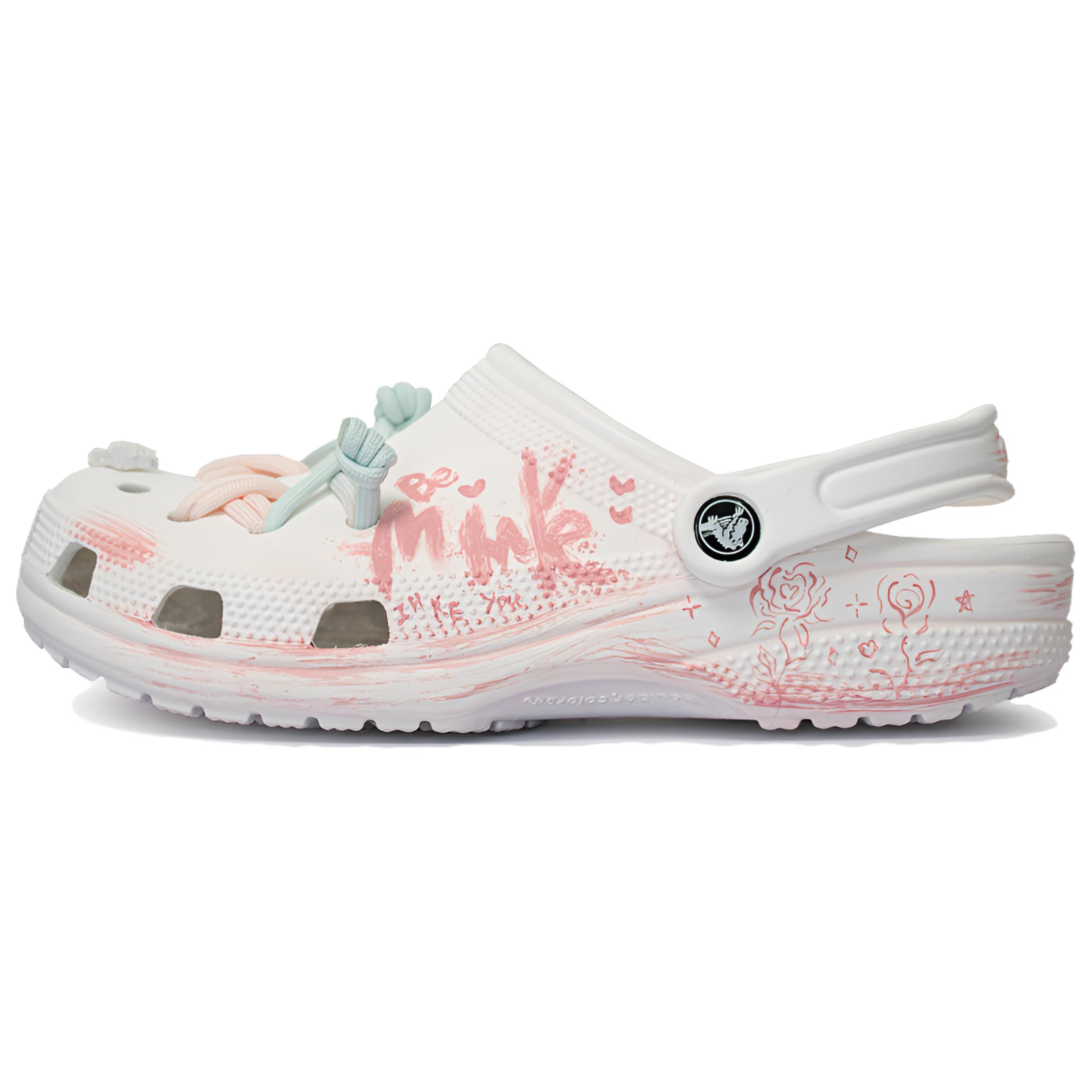Crocs Classic Clog Little Pink Whale Clogs Unisex Pink White