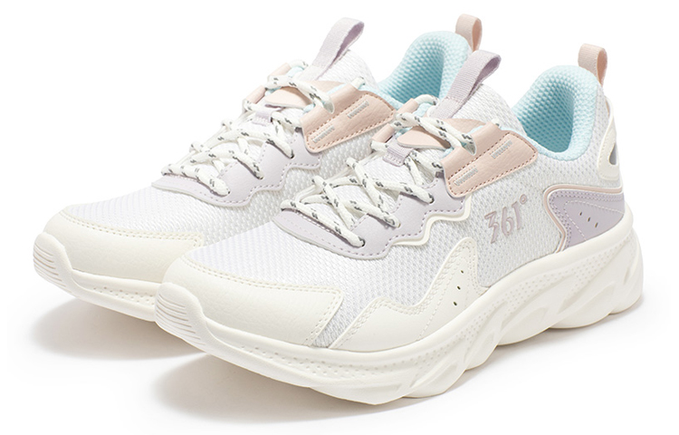 361° Low Top Running Shoes Women's White Light Paste Purple