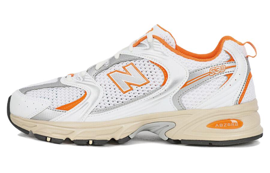 New Balance 530 White Silver Orange