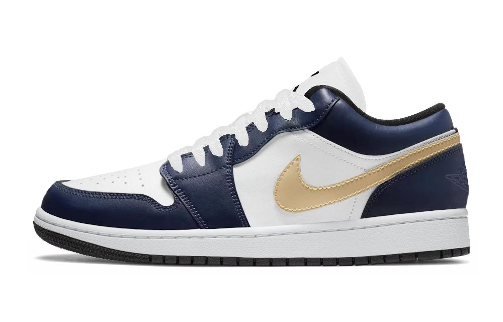 Jordan Air Jordan 1 Abrasion Resistant Low Top Vintage Basketball Shoes Unisex Blue