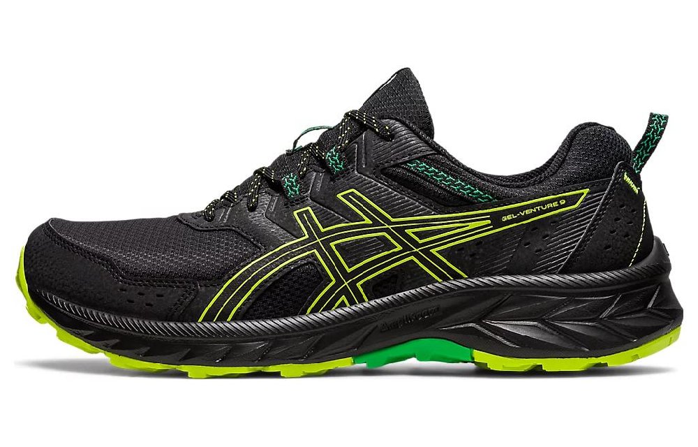 Asics Гель Excite 10 Беговые кроссовки Низкие Черно-зеленые Мужские