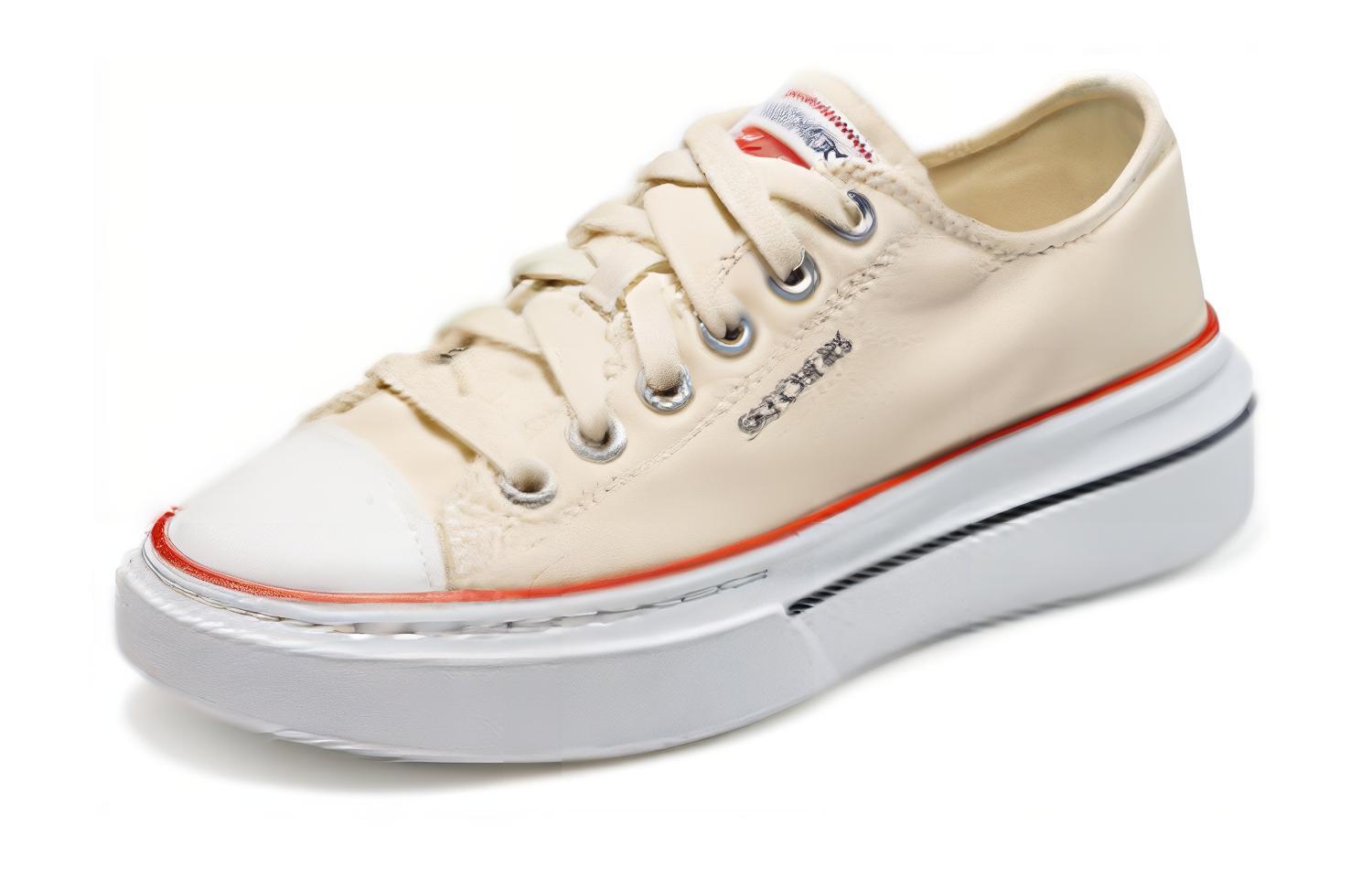 Skechers Abrasion Resistant Shock Absorbers Low top Canvas Shoes Women's White Brown купить в интернет-магазине Yoocart с быстрой доставкой по России.