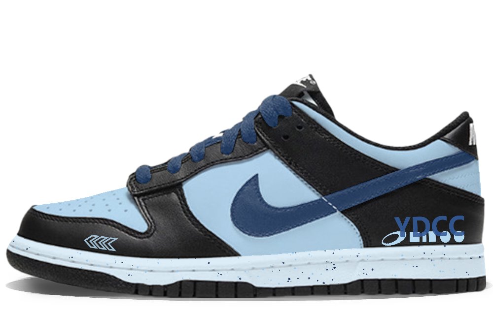 Nike Dunk Anti-Slip And Wear-Resistant Lightweight Low-Top Skateboard Shoes Women's Blue Black