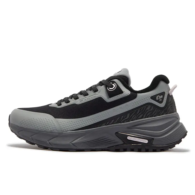 361° Rain Screen Cushioning, Slip Resistant, And Abrasion Resistant Low Top Casual Running Shoes Women's Black Gray