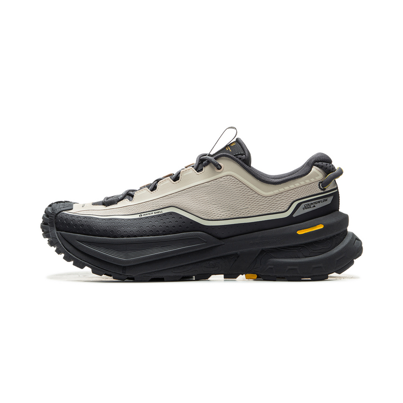 LiNing CF Su Xingchuan Cushioning Abrasion Resistant Support Reflective Low Top Outdoor Hiking Shoes Unisex Black Gray