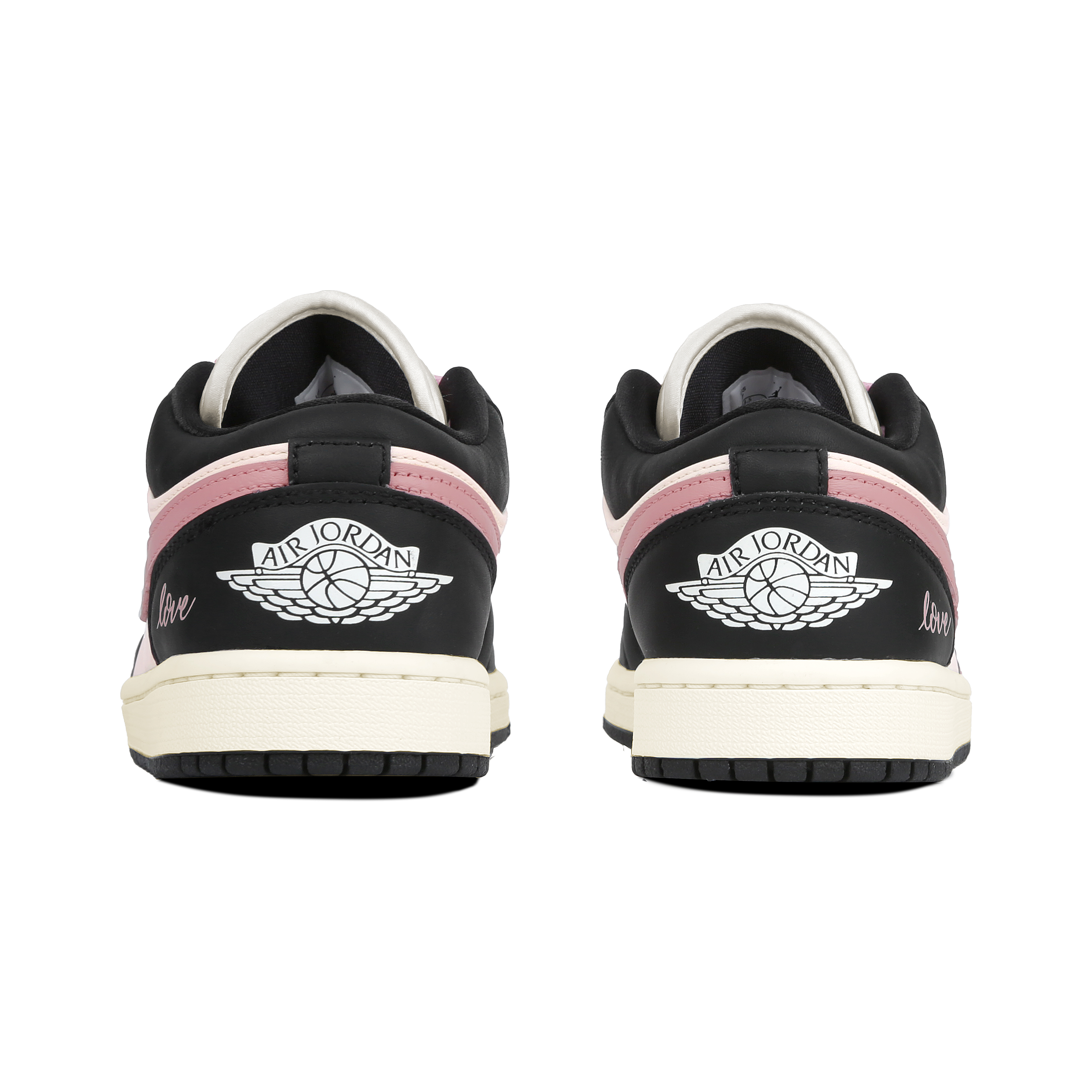 Jordan Air Jordan 1 Low Cushioned Slip-Resistant Low-Top Vintage Basketball Shoes Women's Black Pink купить в интернет-магазине Yoocart с быстрой доставкой по России.