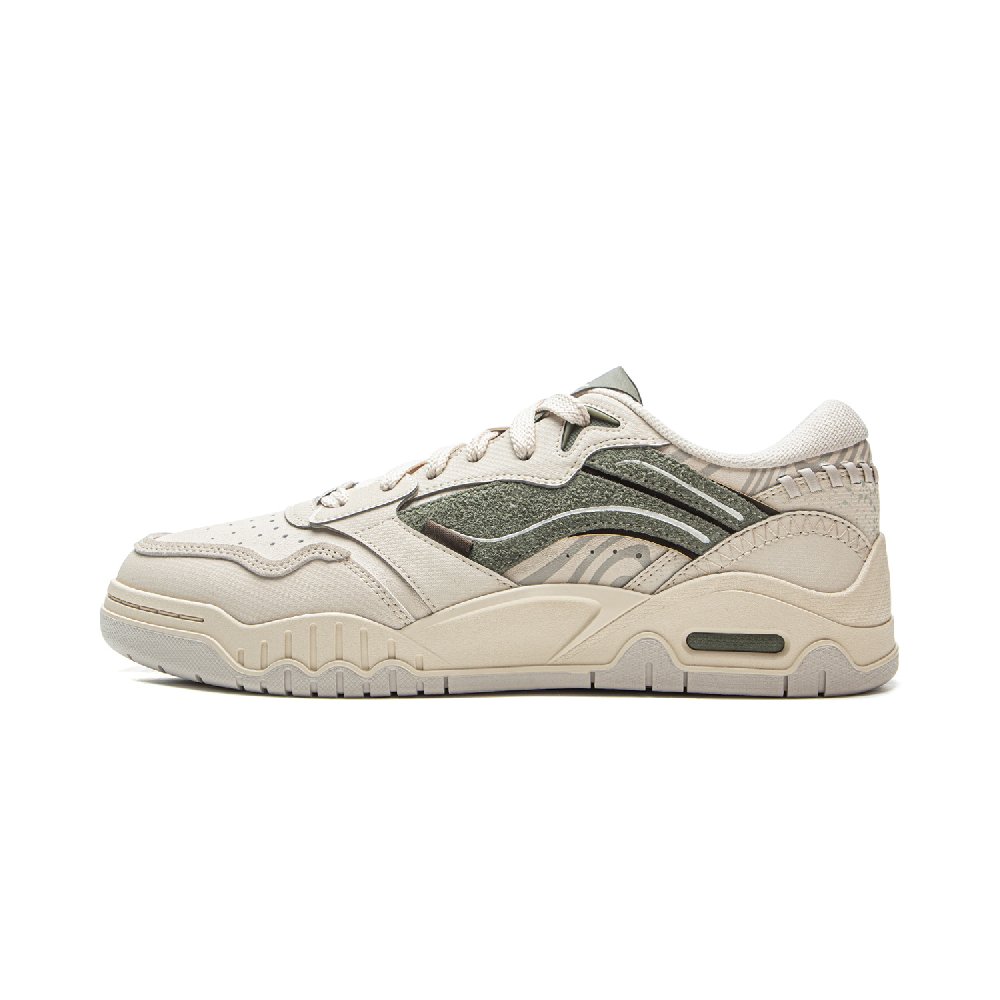 LiNing Moon White 3 Abrasion Resistant Breathable Low Top Skateboard Shoes Men's Gravel Gray Tea Green