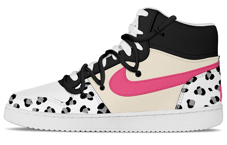 Nike EBERNON Mid Mid-Top Skateboard Shoes Men's Pink Black