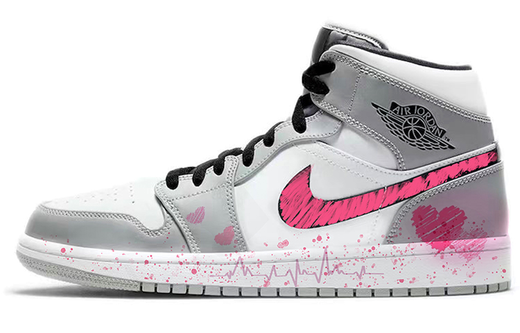 Jordan Air Jordan 1 Durable Breathable High-Top Vintage Basketball Shoes Men's Smoke Gray