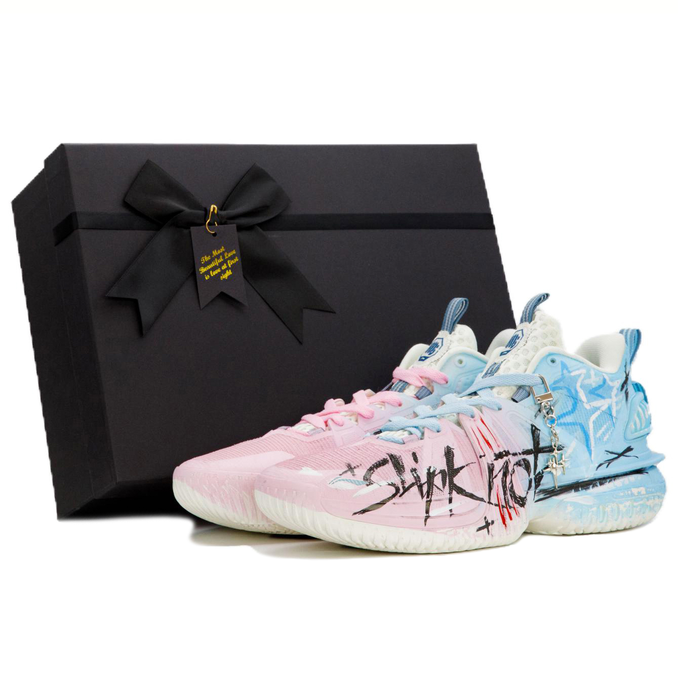LINING Storm 2024 Basketball Shoes Men's Low top Pink/Blue