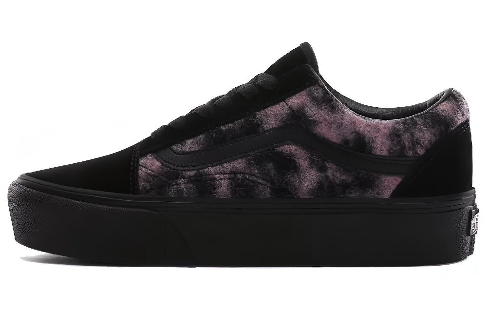 Vans Mix Leopard Old Skool Platform Black/Purple Pink Women's
