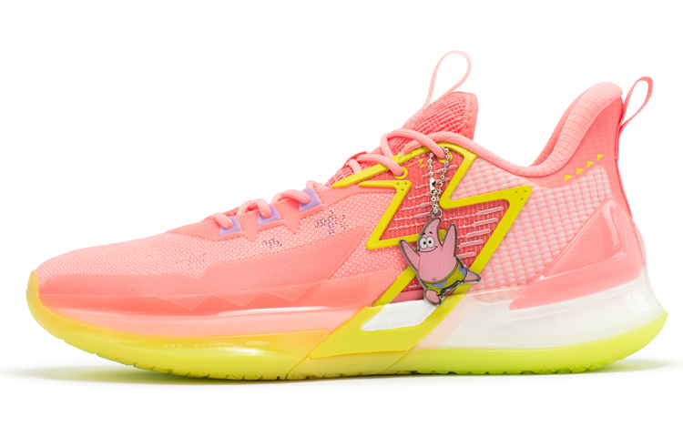 361° BIG3 4.0 Pro Cushioning, Slip Resistant, Abrasion Resistant, Rebound Low Top Basketball Shoes Men's Pink