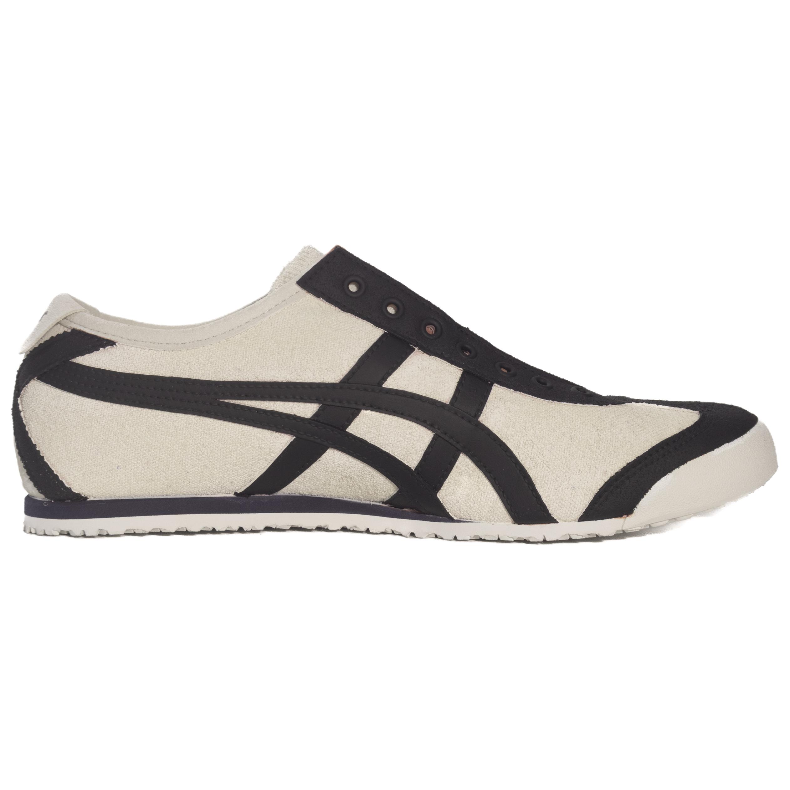 Onitsuka Tiger MEXICO 66 Cushioning And Abrasion Resistant Coverage Low top Casual Shoes Unisex Beige Black
