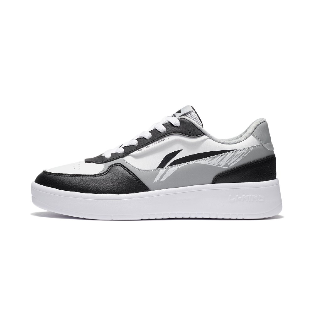 LiNing Lightweight Breathable Height Increasing Casual Skateboard Shoes Men's Black/Standard White