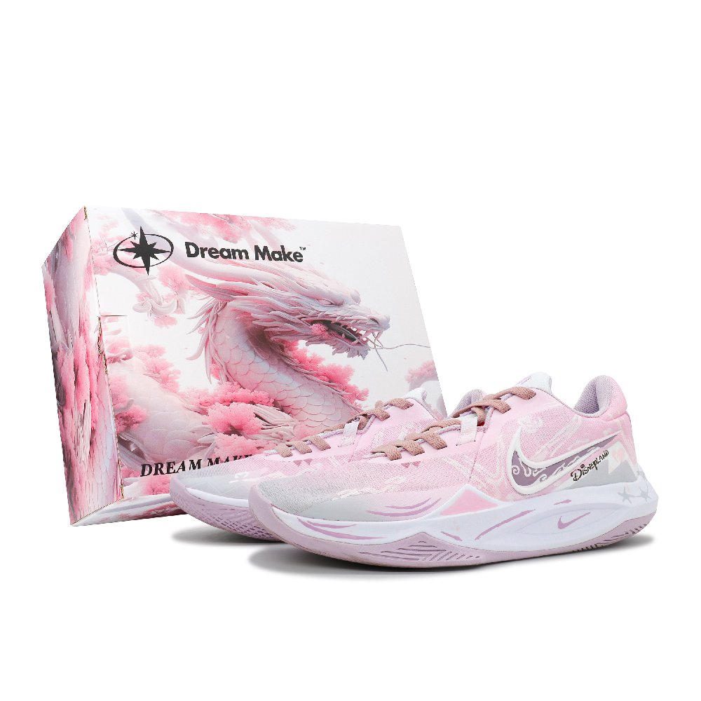 Nike Precision 6 Box Included, Happy Garden Cushioning, Wear Resistant Low Top Basketball Shoes Unisex Pink
