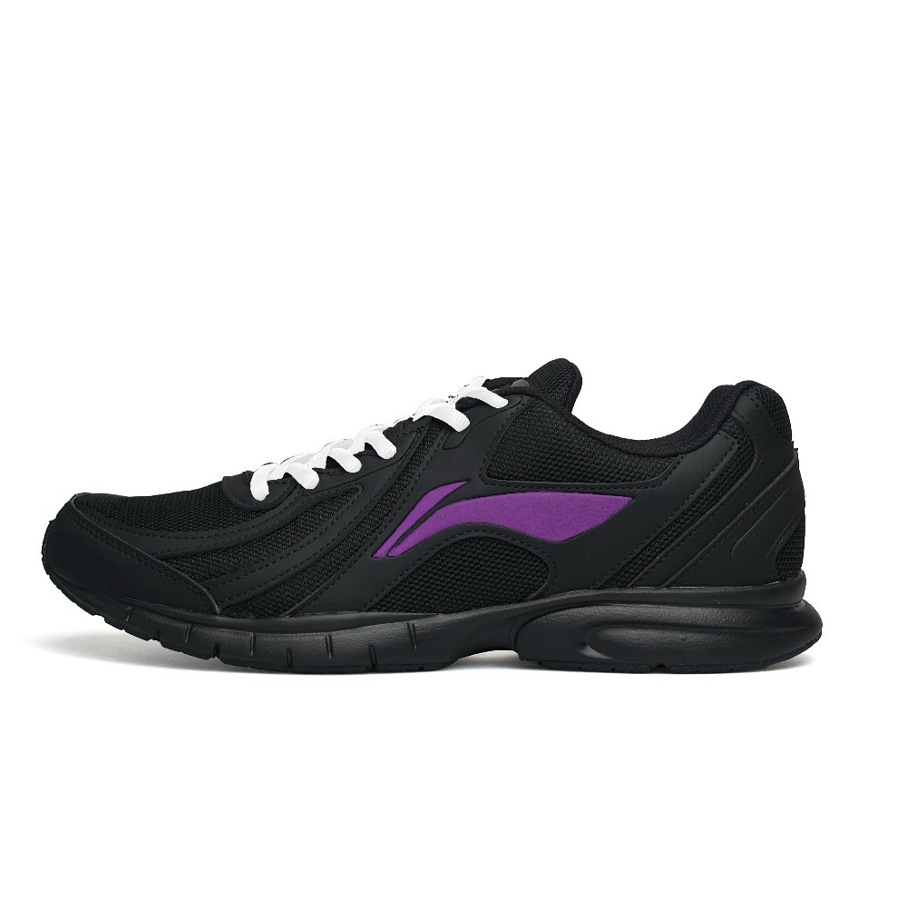 LiNing Slip Resistant Abrasion Resistant Low top Casual Running Shoes Men's Black Purple
