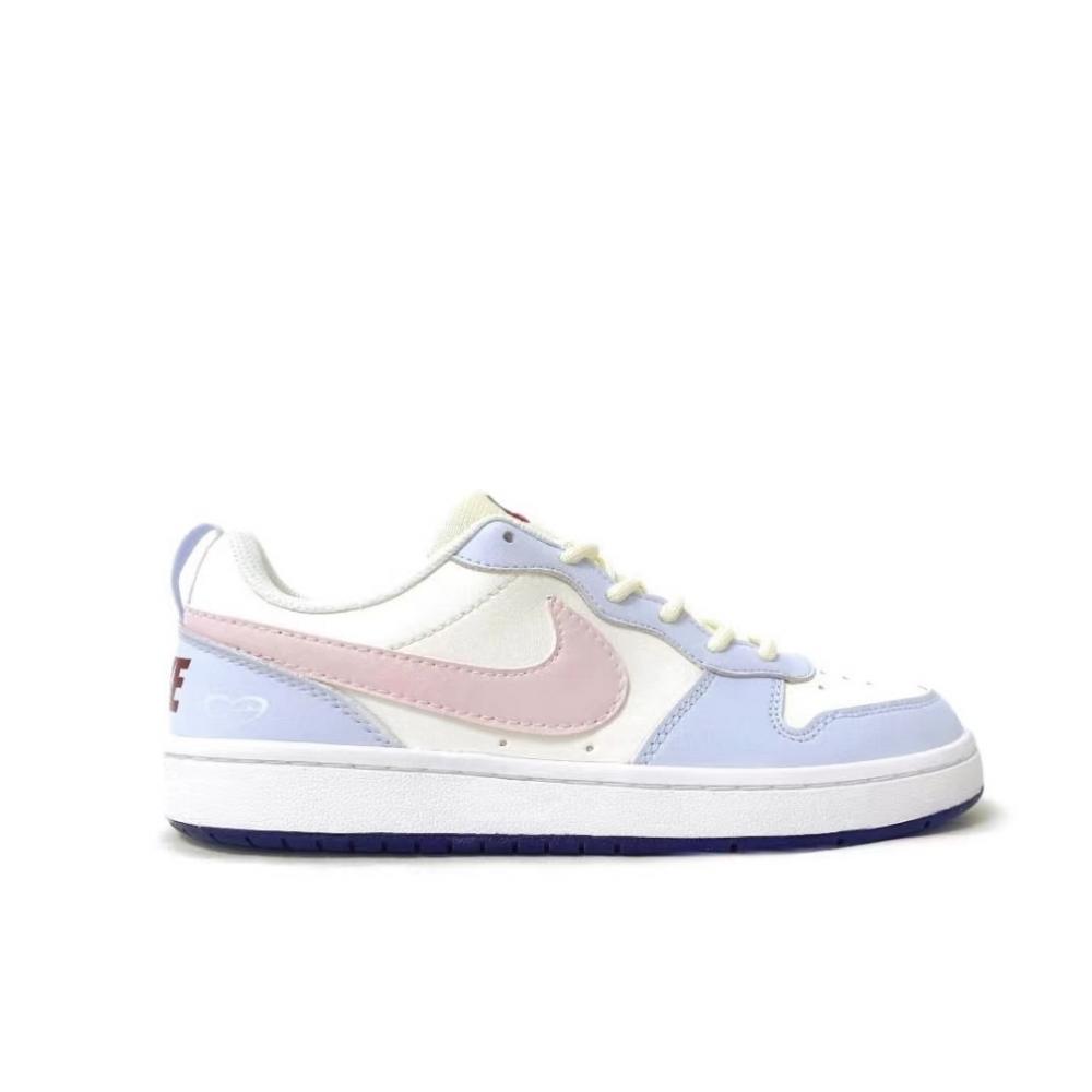 Nike Court Borough Dawn Glow Manufacturing Lightweight And Breathable Low Top Skateboard Shoes GS Blue Pink купить в интернет-магазине Yoocart с быстрой доставкой по России.