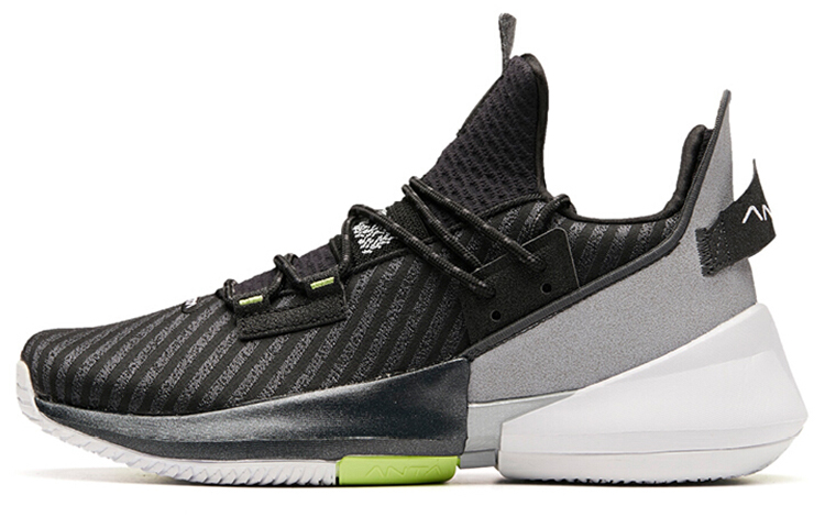 Anta Airspace 2 Cushioning Anti-Slip And Wear-Resistant Low-Top Basketball Shoes Men's Black White Gray