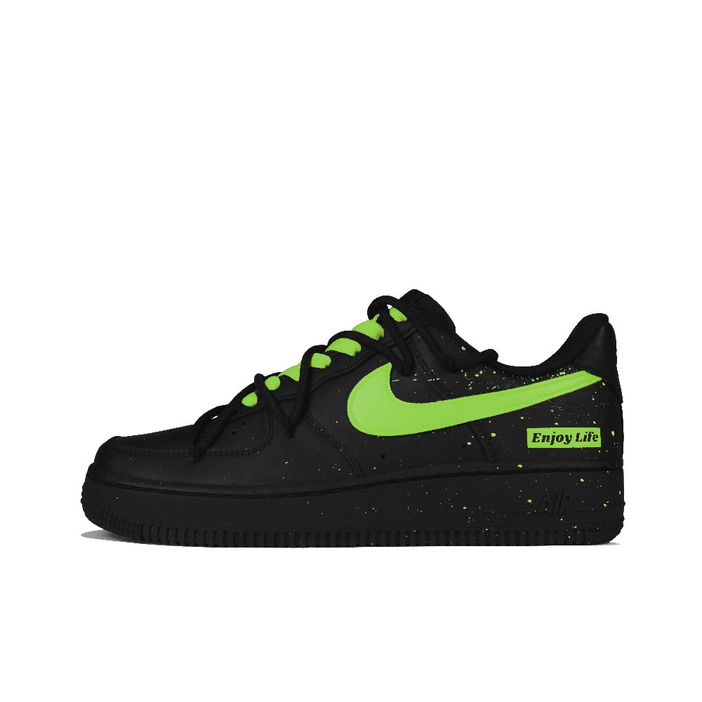 Nike Air Force 1 Slip-Resistant Cushioning Low-Top Skateboard Shoes Unisex Black