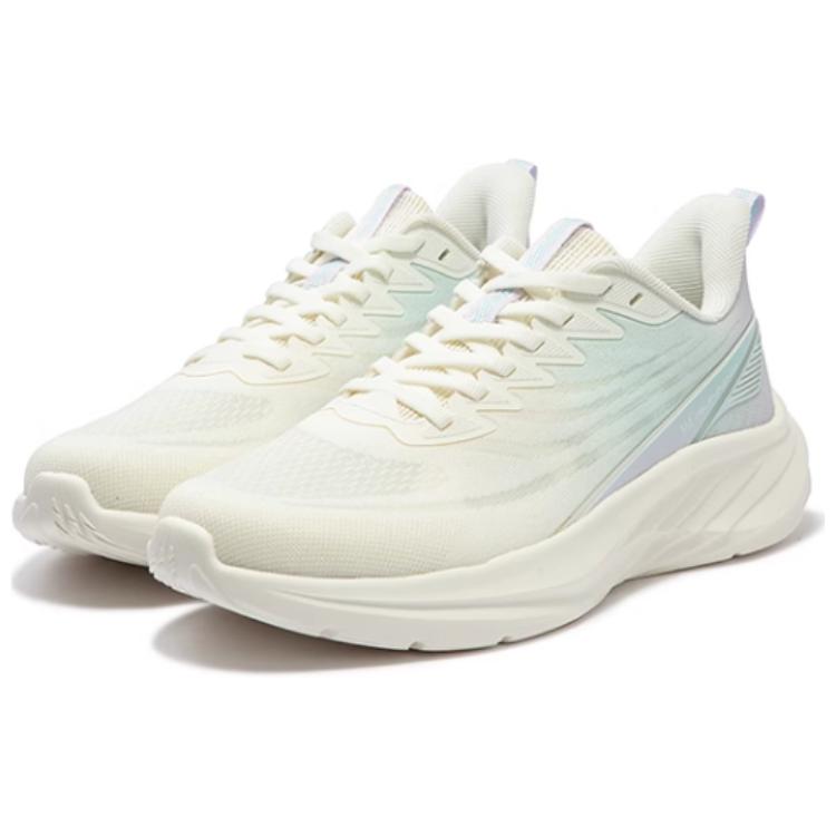 361° Cushioned Slip Resistant Abrasion Resistant Low Top Sprint Running Shoes Women's White Purple Blue